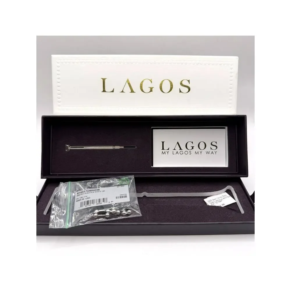 Lagos Smart Caviar Link Sizing Tool W/Black Ceramic & 18K Replacement Band Links